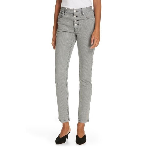 [Joie] High Waist Stripe Jeans - Picture 6 of 15